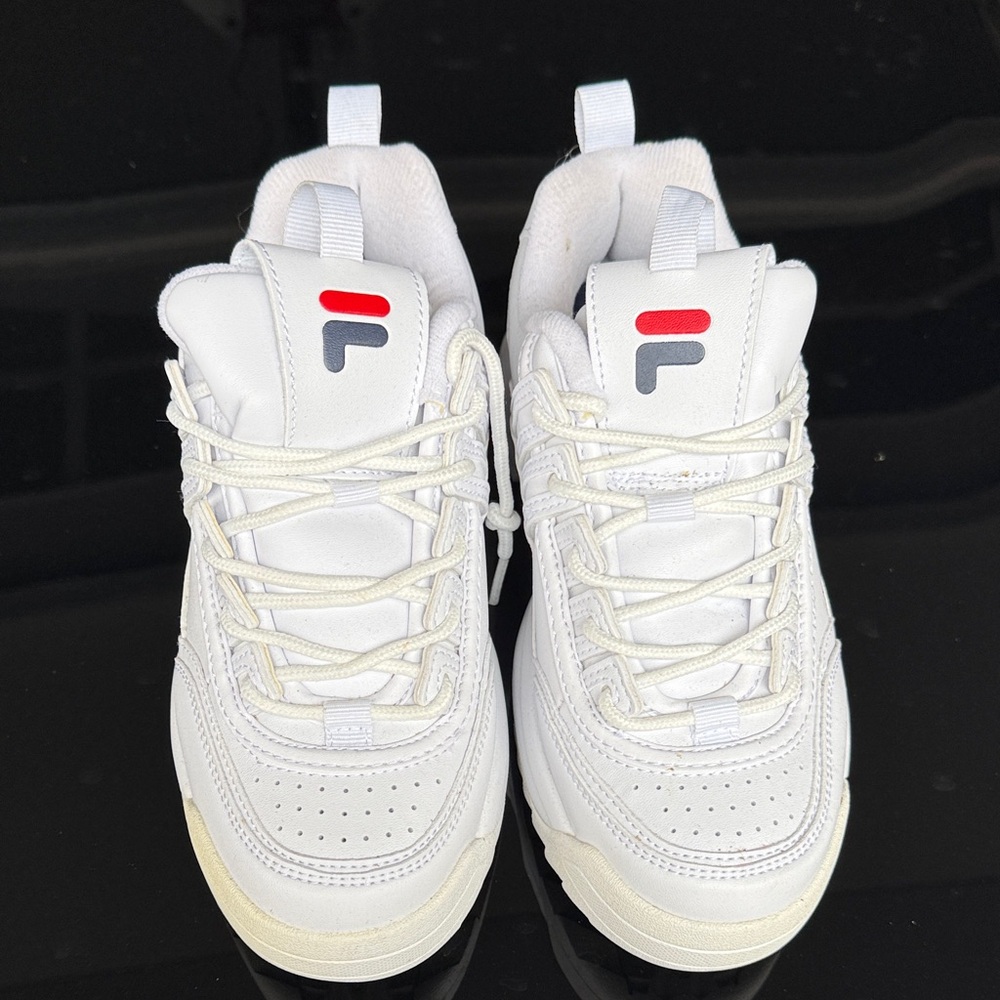 Fila White Sneakers with Red and Blue Accents New Size 6.5